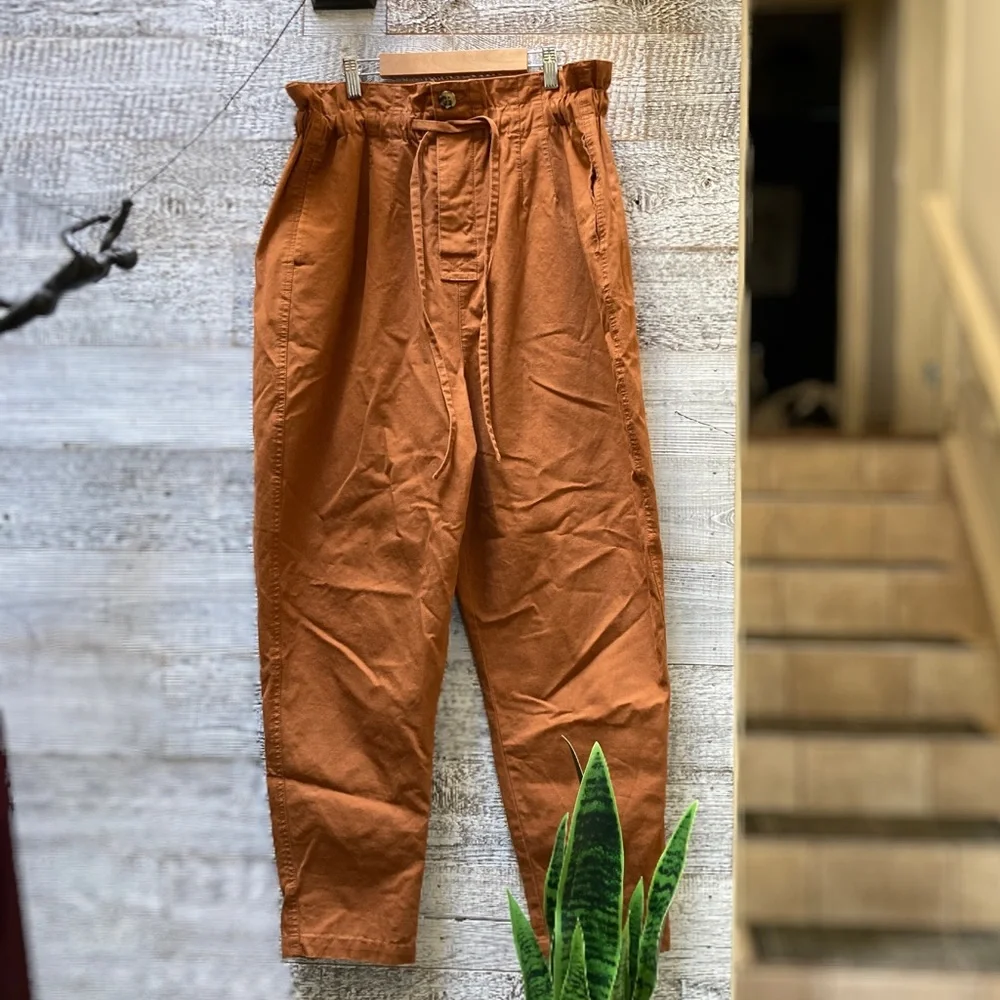 Propaganda | Cotton Paperbag Pants - L, Rust Orange - Picture 1 of 15